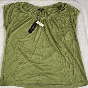 Talbots green scoop neck loose short sleeve NWT